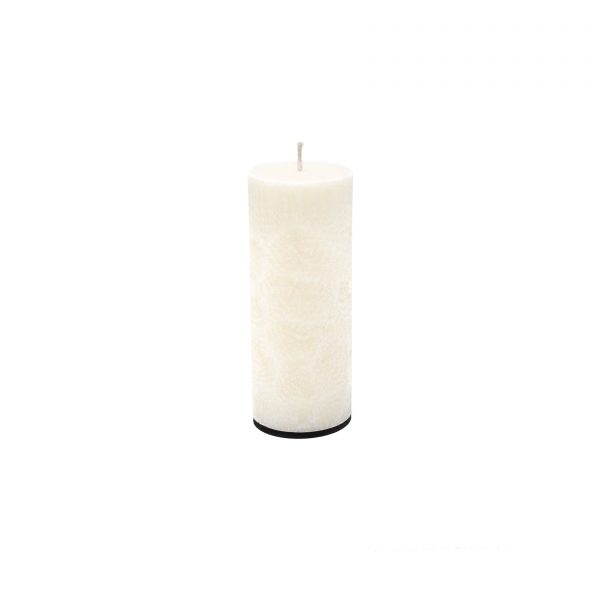 Unscented white palm wax candle (round, 7x17 cm)