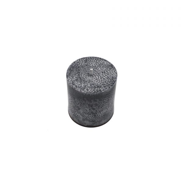Unscented black palm wax candle (round, 10x10 cm)