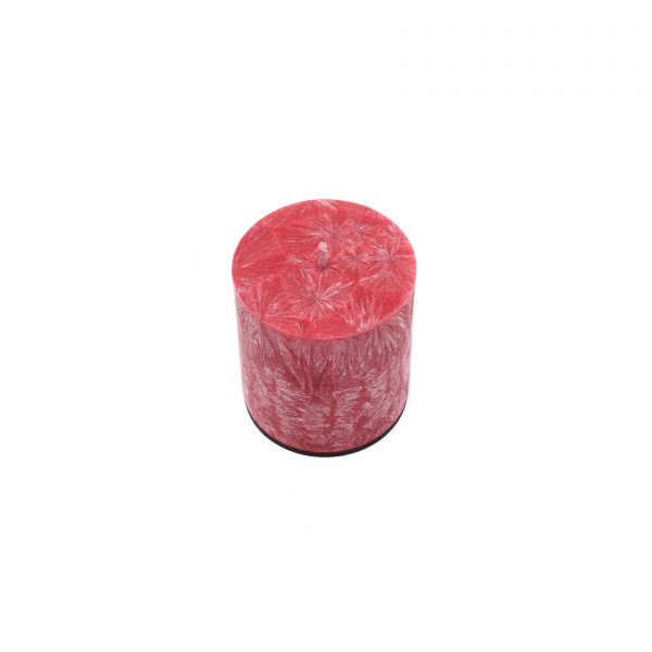 Unparfümierte rote Palmwachskerze (runde, 10x10 cm)