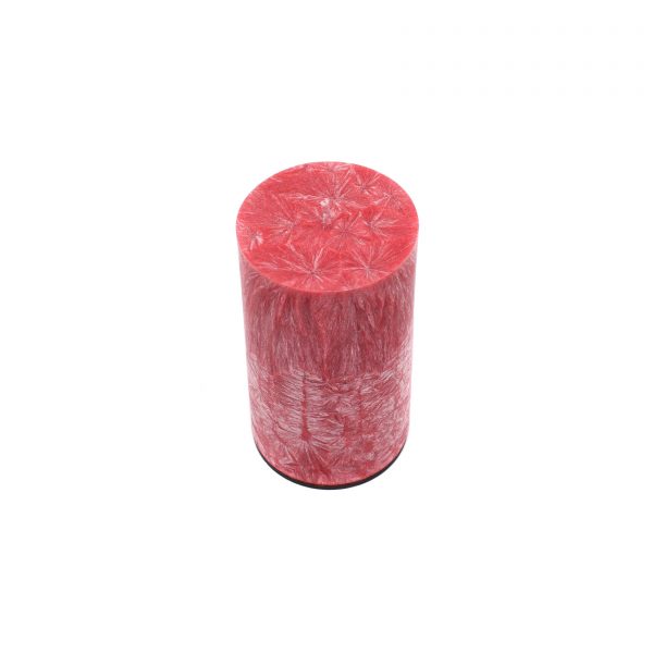 Unscented red palm wax candle (round, 10x17 cm)